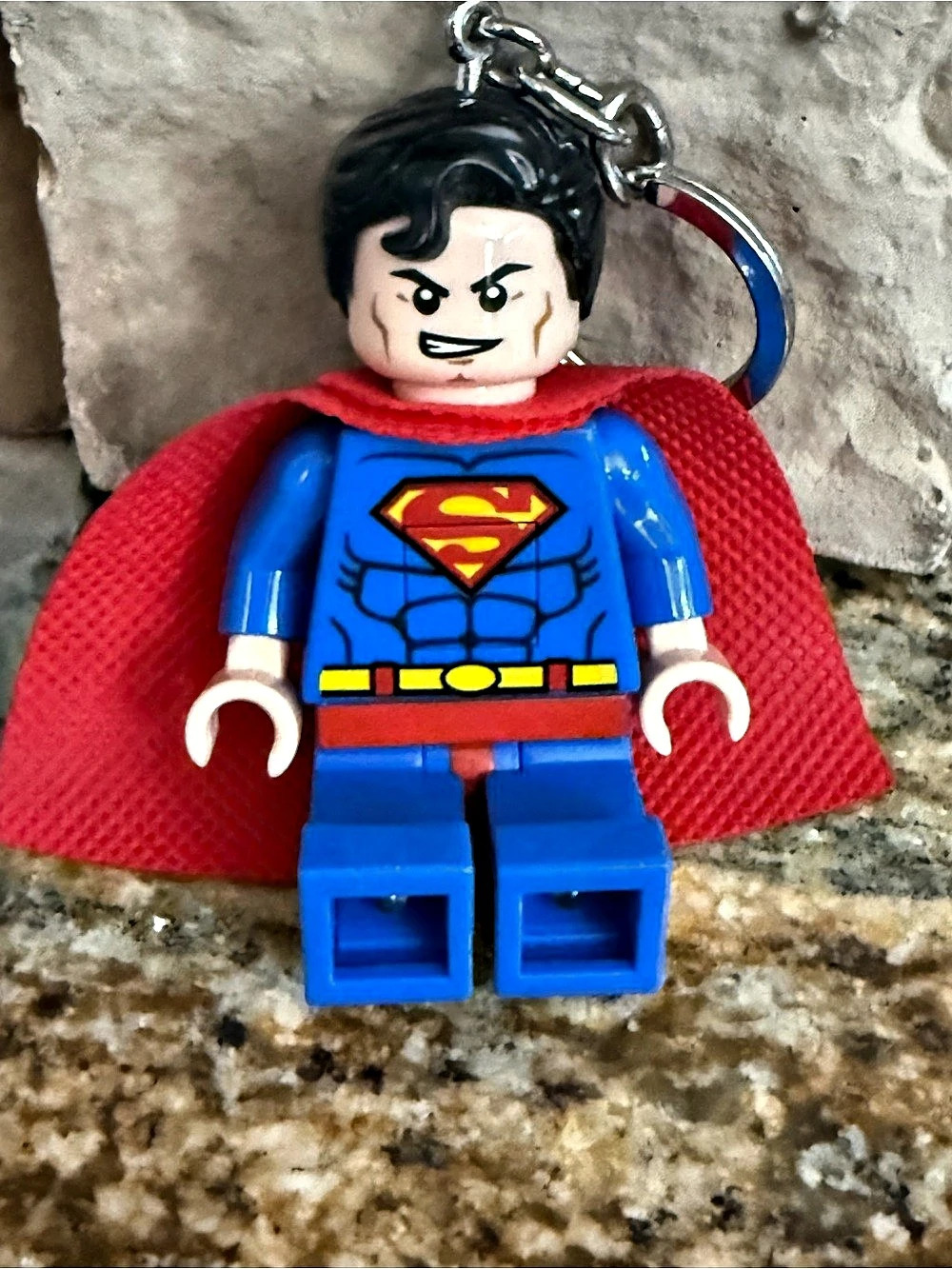LEGO DC Super Heroes Superman light Key Chain Superman Figure Keychain - Picture 4 of 5